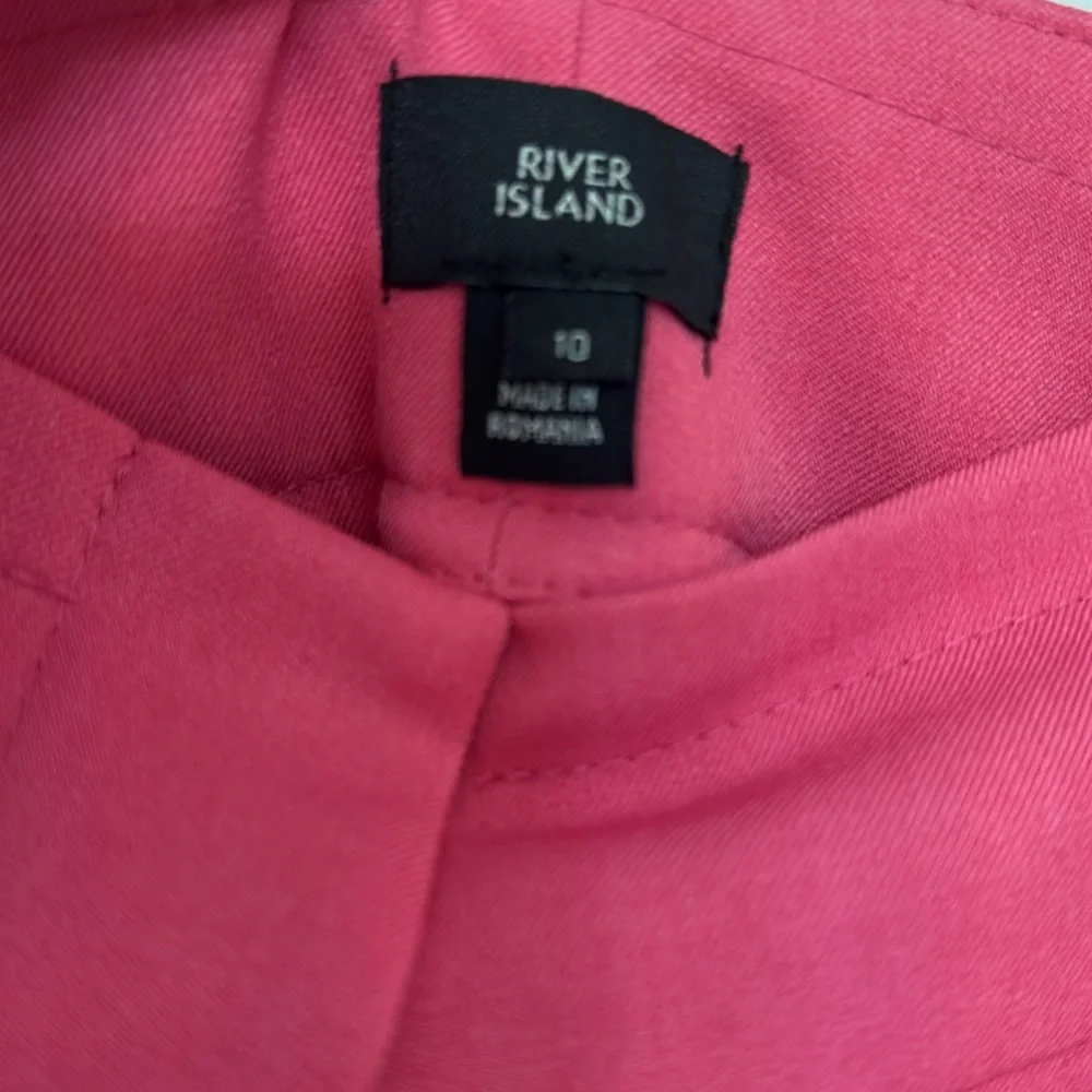 River Island Pink High Waist Wide Leg Pleated Pants - Picture 7 of 12